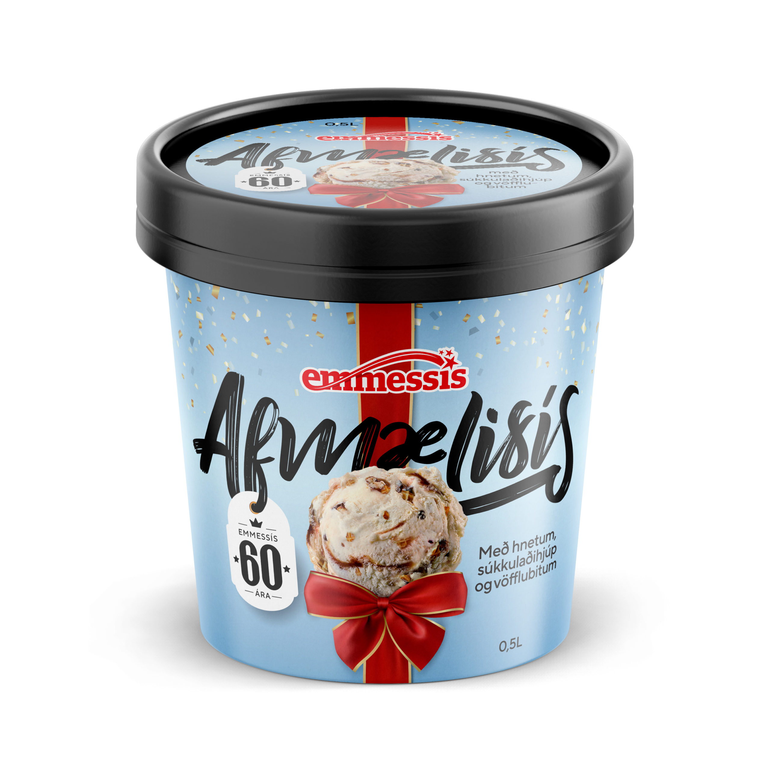 Rjómaís Hnetutoppur 500 ml 6 ein í pk.