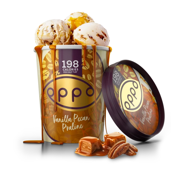 Oppo Vanilla Pecan Praline 475ml – 6 stk. í pk