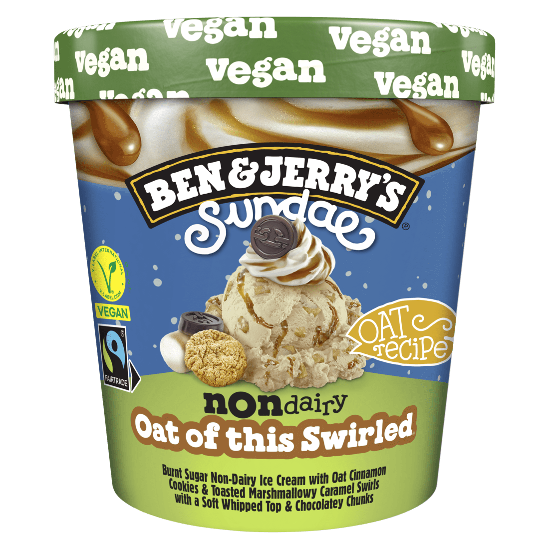 B&J Vegan Sundae Oat of this Swirled 427ml-8 stk